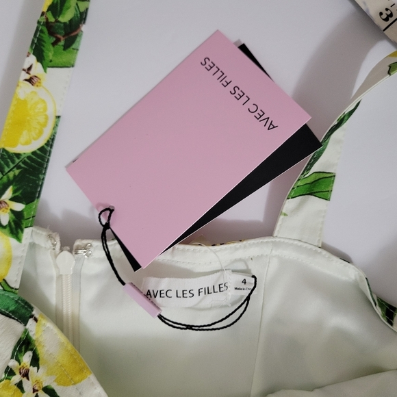 Anthropologie Avec Les Filles Lemon Sleeveless Preppy Coastal Cottagecore Dress - Picture 10 of 11